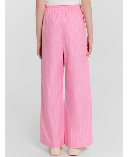 Брюки полоска на розовом