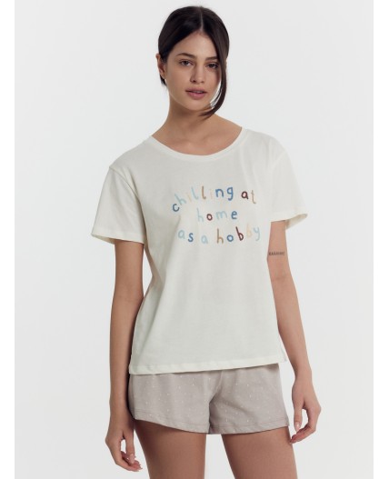 Комплект св.молочный +горошек на пепельном