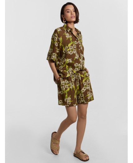 Шорты цветы на кенгуру