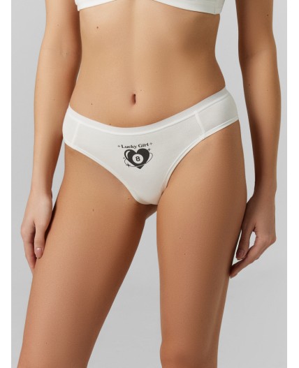 Трусы белый +печать