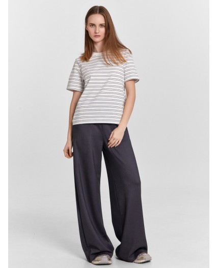 Футболка т.синяя полоска на белом