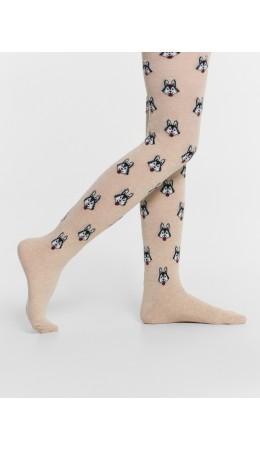 Колготки бежевый меланж