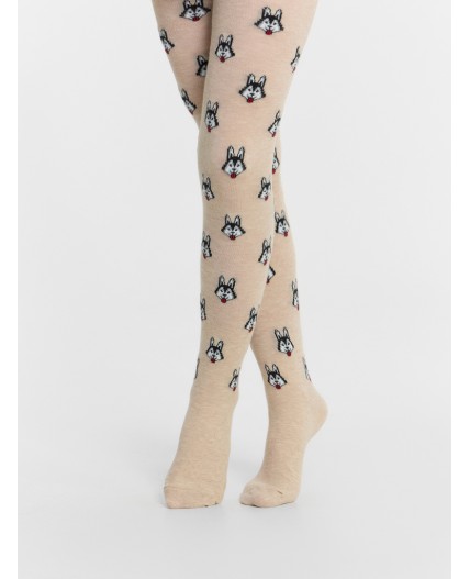 Колготки бежевый меланж
