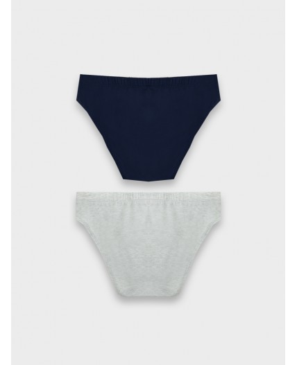 Трусы серый меланж 4306-А +море +печать