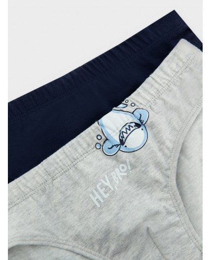 Трусы серый меланж 4306-А +море +печать
