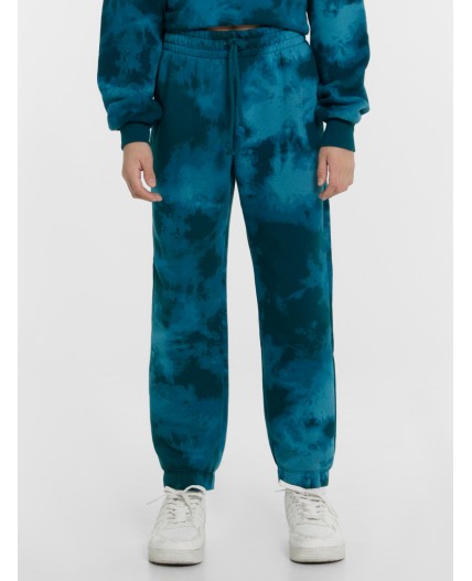 Брюки изумрудные разводы