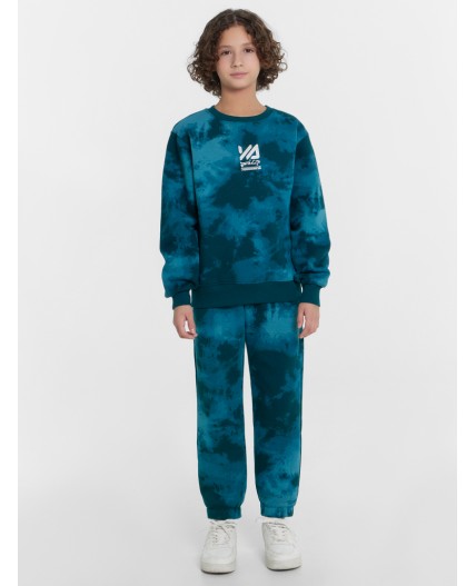 Брюки изумрудные разводы