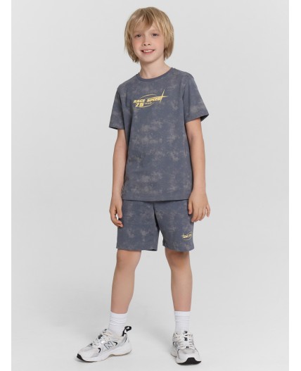 Комплект т.серый acid wash +печать