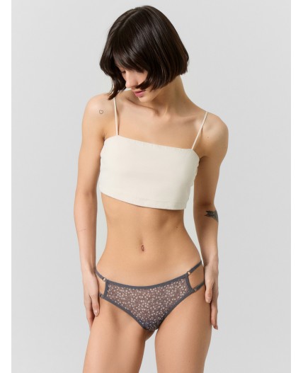 Трусы мелкий рисунок на т.сером