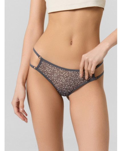 Трусы мелкий рисунок на т.сером