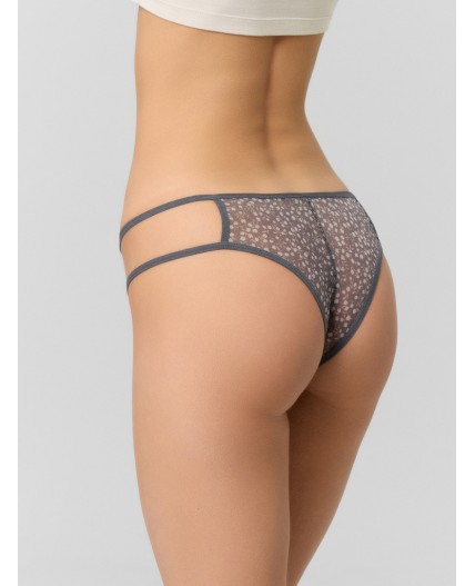 Трусы мелкий рисунок на т.сером