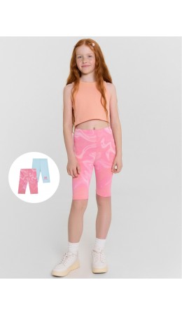 Шорты розовые разводы +голубое небо