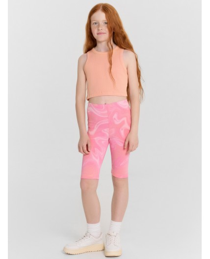 Шорты розовые разводы +голубое небо