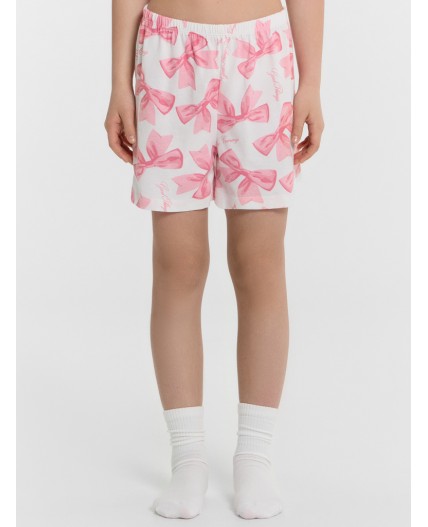 Комплект серый меланж 4306-А +бантики на белом