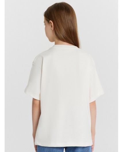 Футболка молочный +печать1