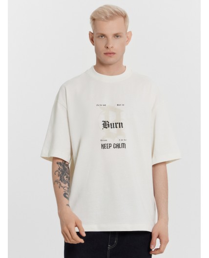 Футболка св.молочный +печать