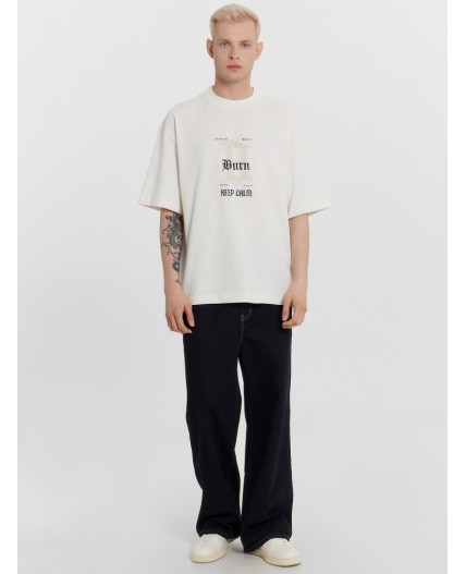 Футболка св.молочный +печать