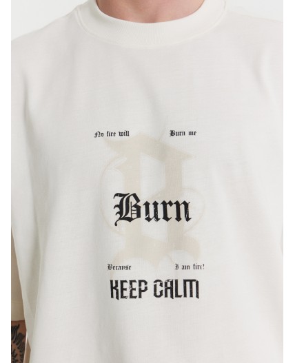 Футболка св.молочный +печать