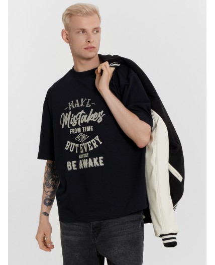 Футболка черный +печать