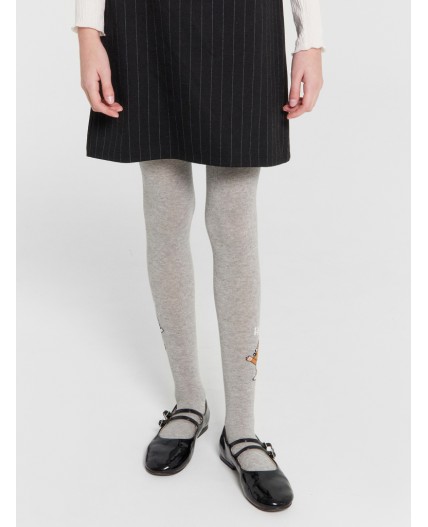 Колготки серый меланж