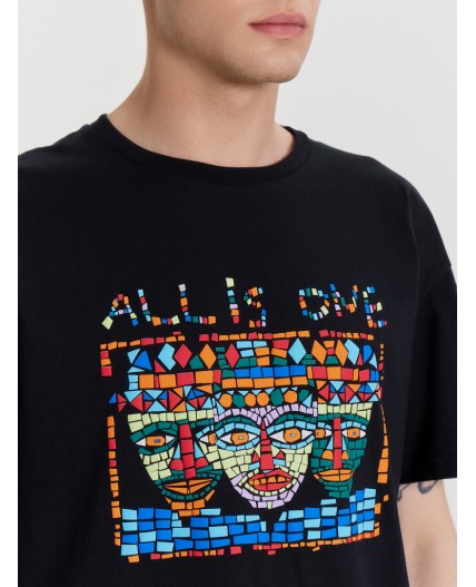 Футболка черный +печать