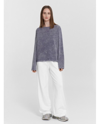 Джемпер ACID WASH серый +печать