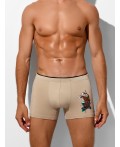 Трусы бежевый +печать