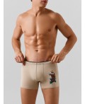 Трусы бежевый +печать