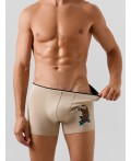 Трусы бежевый +печать