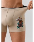 Трусы бежевый +печать