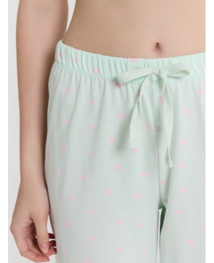 Брюки сердечки на св.мяте