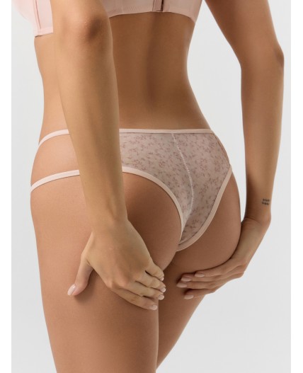 Трусы мелкий рисунок на серебристом пионе