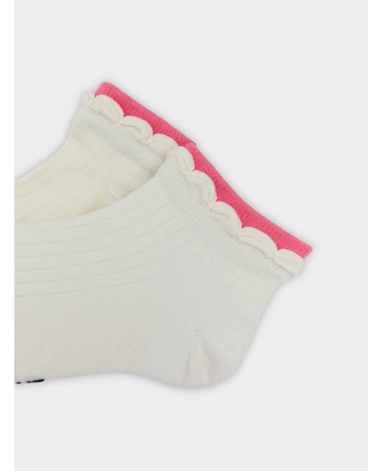 Носки молочный /лиловый