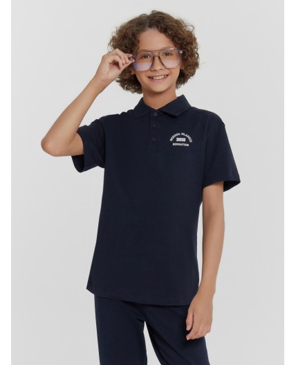 Поло неви +печать