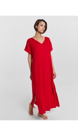 Платье домашнее красный