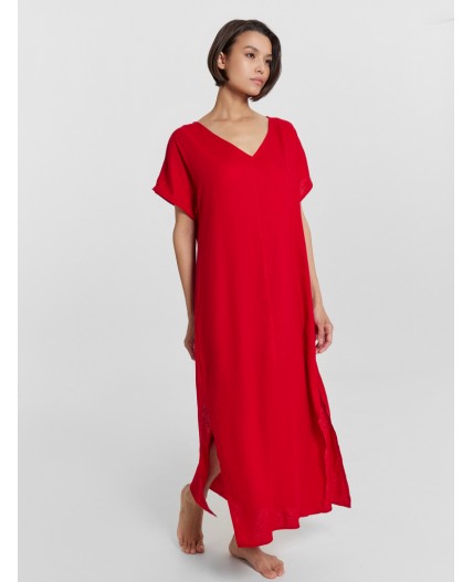 Платье домашнее красный