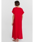 Платье домашнее красный