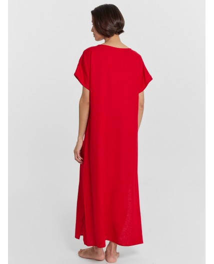 Платье домашнее красный
