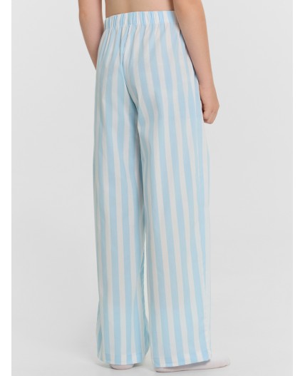 Комплект голубое небо +голубая полоска на белом