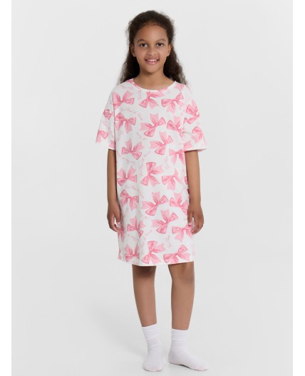 Сорочка бантики на белом