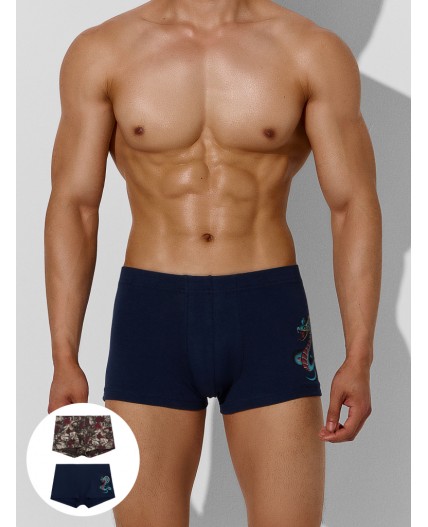 Трусы т.синий +тату винтаж