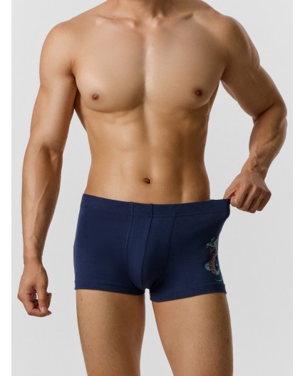 Трусы т.синий +тату винтаж