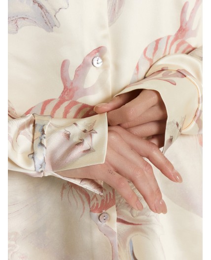 Блузка ракушки на сливочном