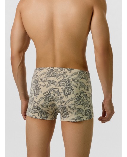 Трусы тату на бежевом