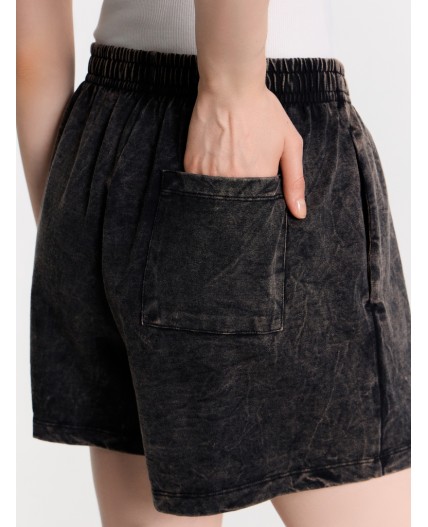 Шорты ACID WASH на черном