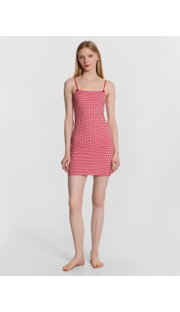 Сорочка клетка виши красная