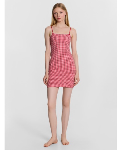 Сорочка клетка виши красная