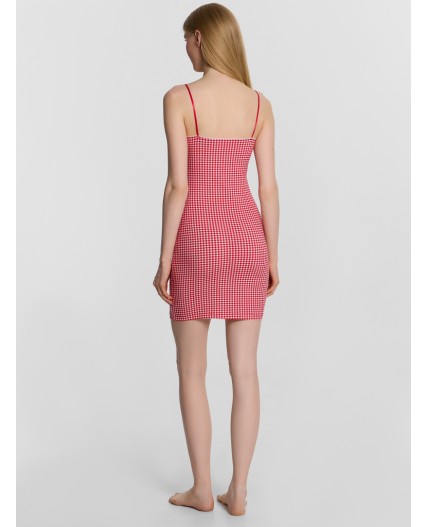 Сорочка клетка виши красная