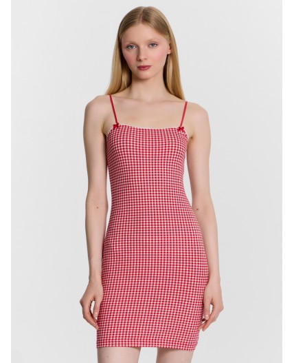 Сорочка клетка виши красная