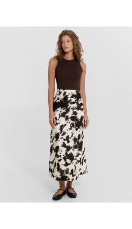 Юбка пятнышки на сливочном